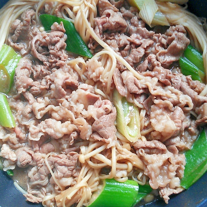 ずぼら飯 長ネギとえのきと牛肉のすき焼き風煮込み レシピ 作り方 By みずたまsweet 楽天レシピ ずぼら飯 長ネギとえのきと牛肉のすき焼き風煮込み レシピ 作り方 By みずたまsweet 楽天レシピ
